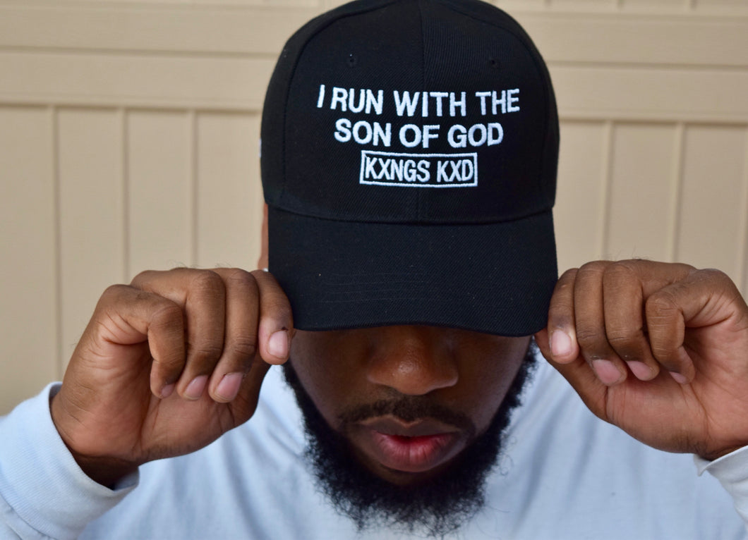 I RUN WITH THE SON OF GOD STRAP BACK ADJUSTABLE HAT
